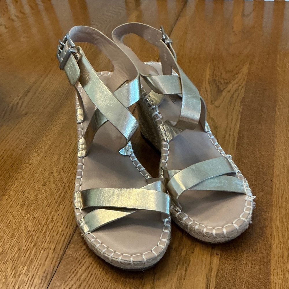 Woman’s Charles by Charles David gold wedge Espadrille. Size 7. Gently worn!